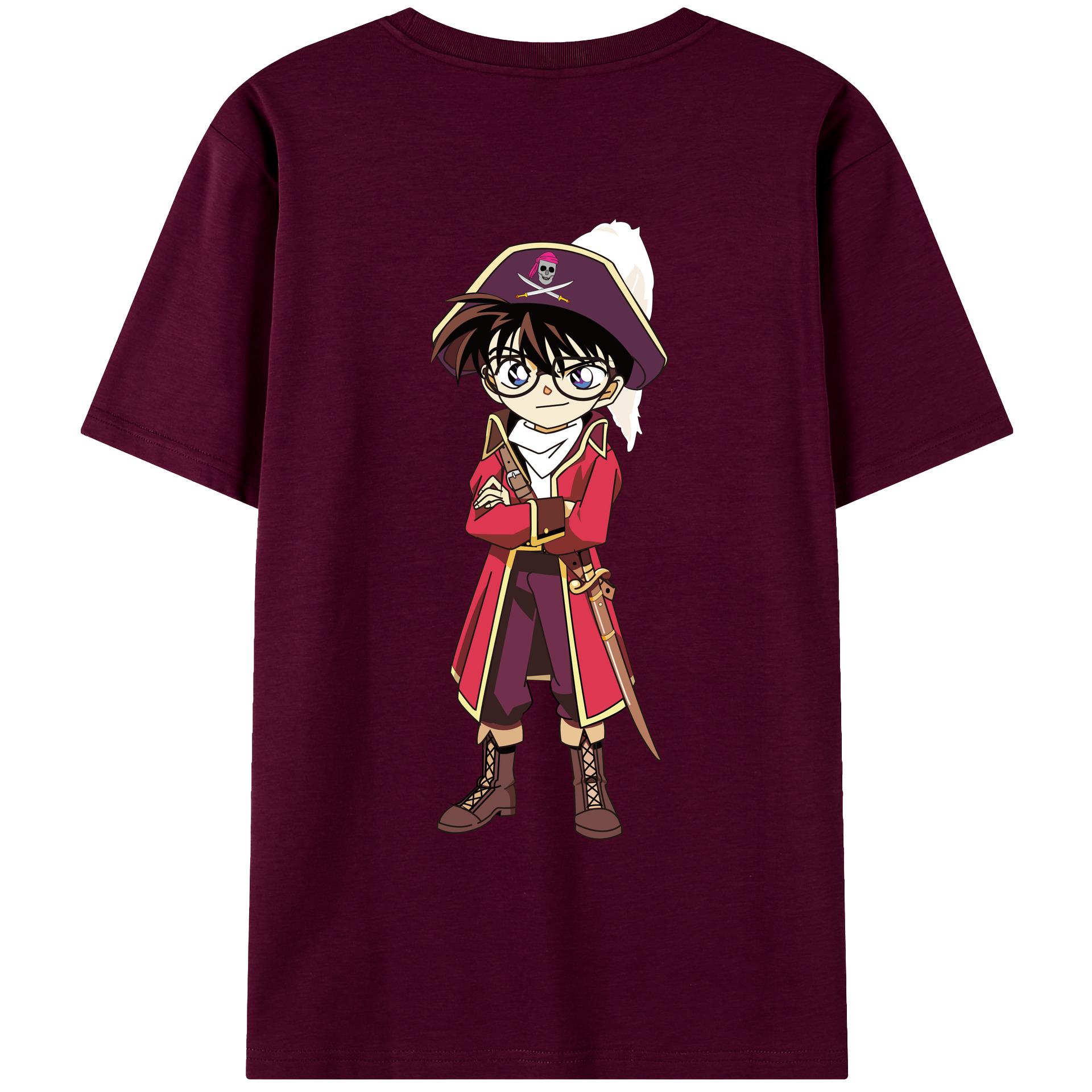 （画像用） 名探偵コナン 江戸川 コナン Detective Conan Conan Edogawa レディース半袖Tシャツ(バックプリント)
